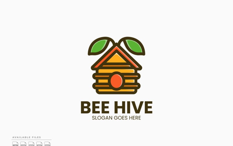 Шаблон логотипа Bee Hive Векторный дизайн