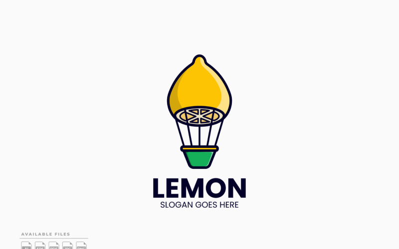 Шаблон логотипа Lemon Balloon векторный дизайн