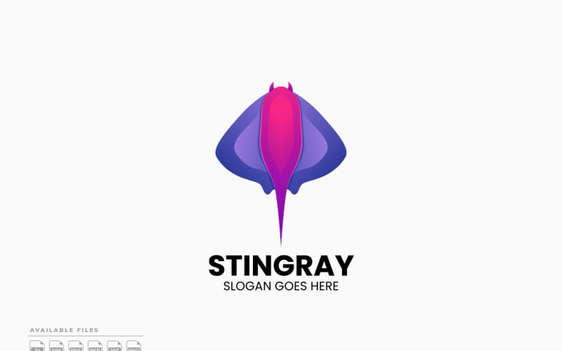Stingray Kleurrijk Gradiënt Logo