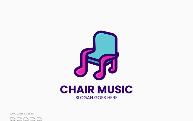 Stuhl Musik Logo Vorlage Vektor-Design