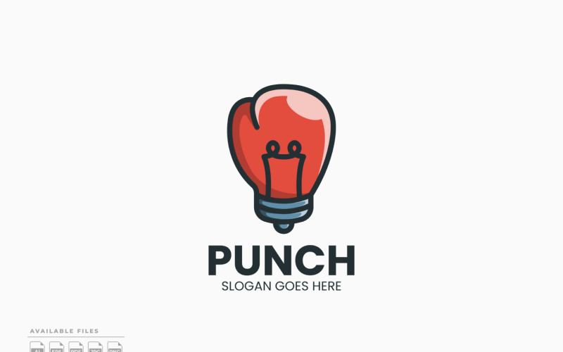Творческий шаблон логотипа Punch Векторный дизайн