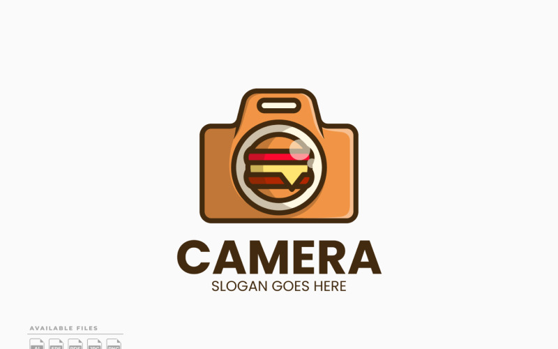Vektorový design šablony loga Burger Camera