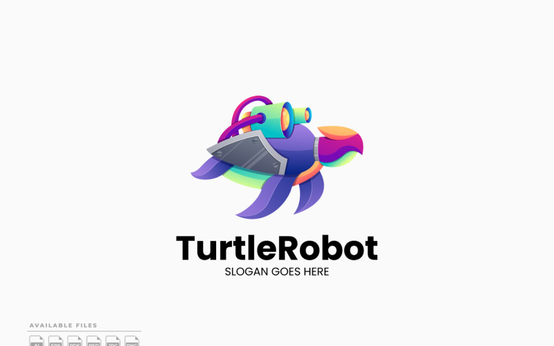 Želví robot s barevným přechodem