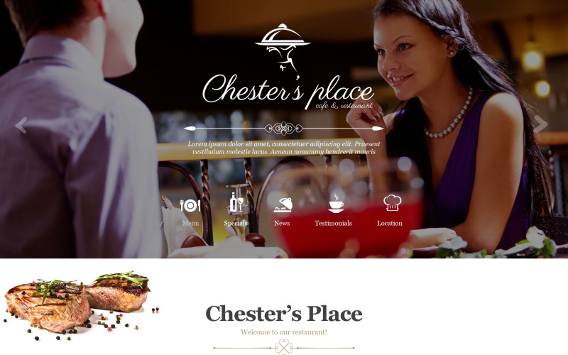 европейский ресторан muse шаблон