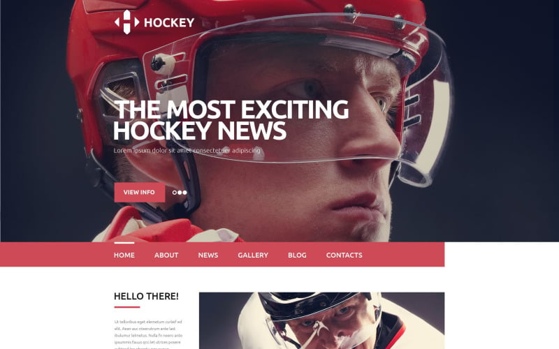 Hockey News Portal Website Template