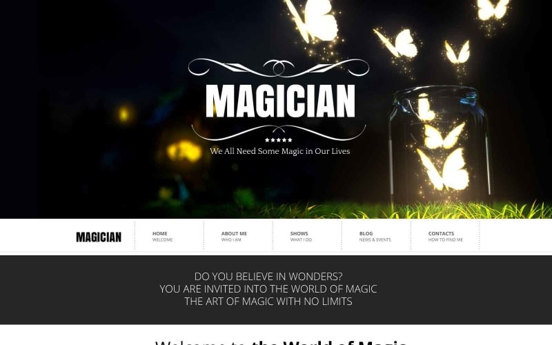 Magician Website Template