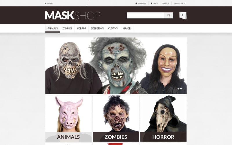 Masquerade Mask PrestaShop Theme