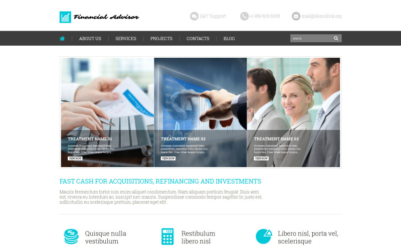 Motyw WordPress dotyczący doradcy finansowego