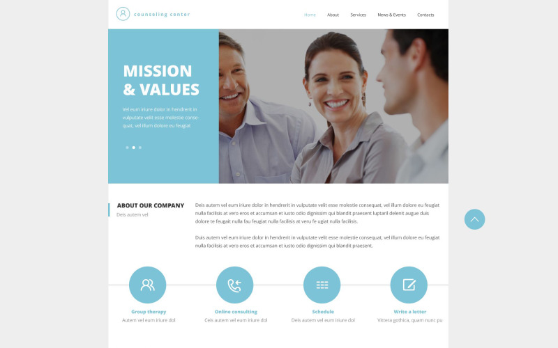 Plantilla de sitio web receptivo de asesoramiento
