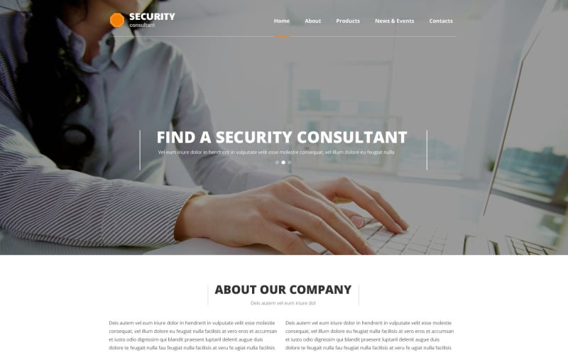 Security Responsive Website Template