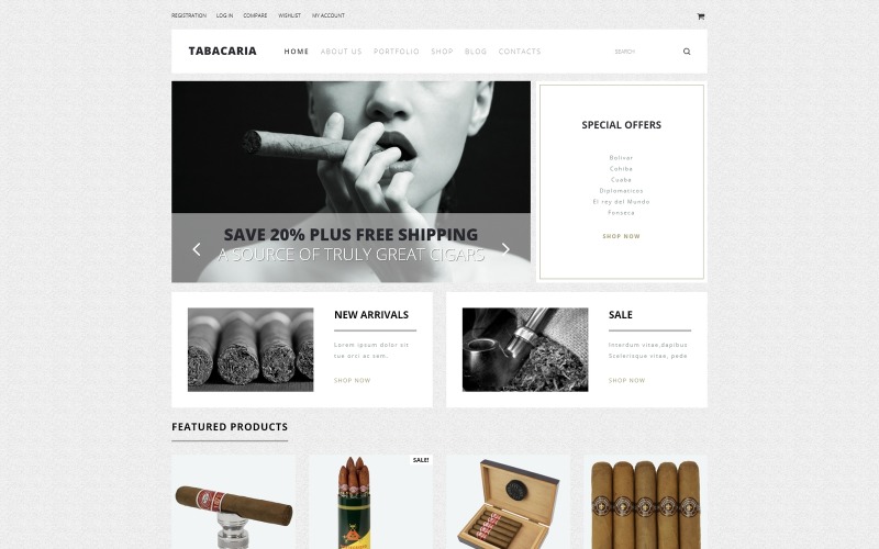 тема табачного магазина woocommerce