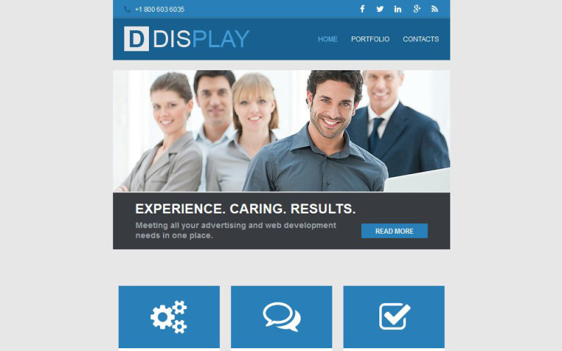 веб-дизайн адаптивный шаблон информационного бюллетеня