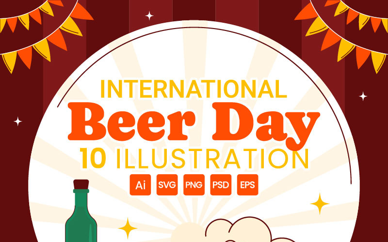 10 illustrationer för den internationella öldagen