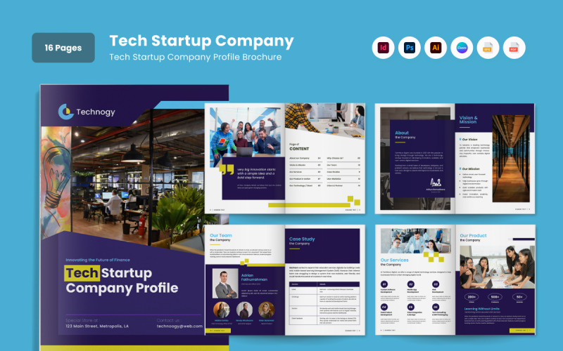 Modern Tech Startup cégprofil brosúra