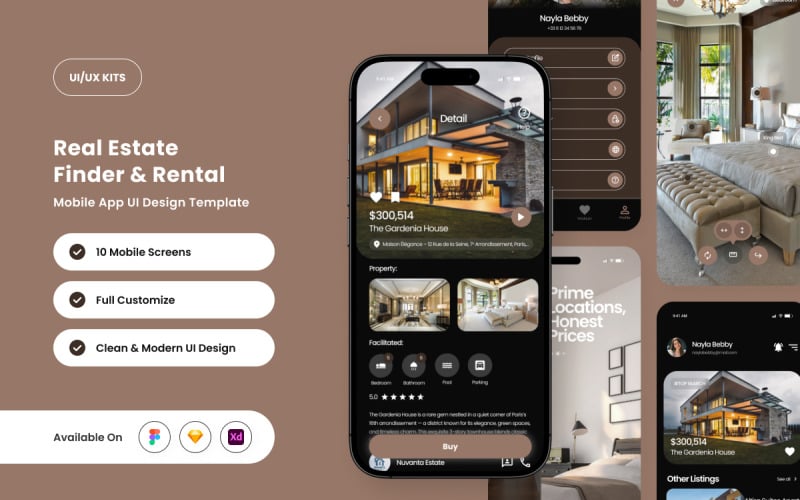 Plotlyst – Property Finder App UI Design Template