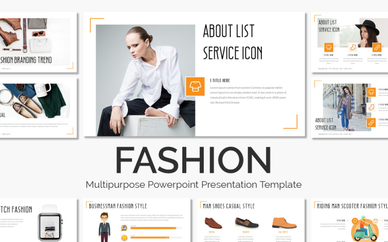 Modèle de présentation PowerPoint sur le thème de la mode
