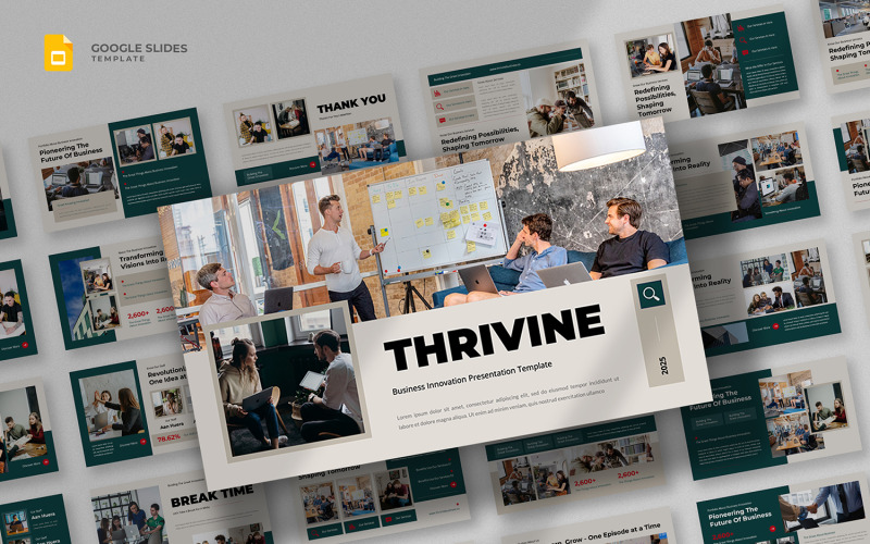 Thrivine - Modelo de Apresentação do Google para Inovação Empresarial