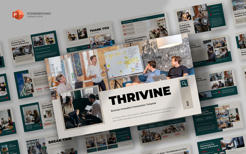 Thrivine - Šablona PowerPointu pro obchodní inovace