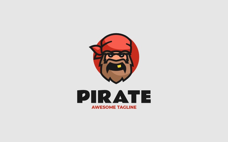 Piraten-Maskottchen-Logo-Design