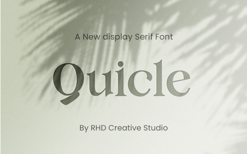 Písmo Quicle New Display Serif
