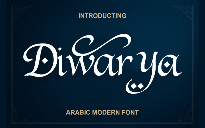 Carattere islamico arabo Diwarya