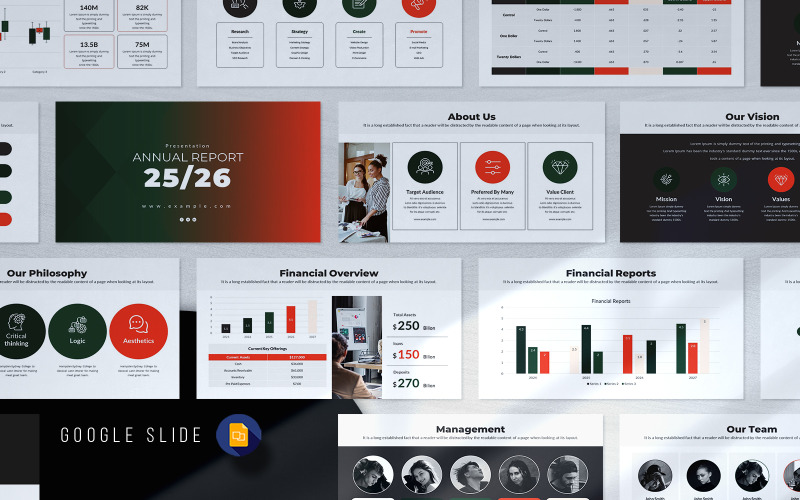 Годовой отчет Google Slide_Презентация