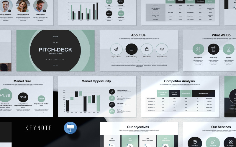 Modello di presentazione Pitch Deck Keynote