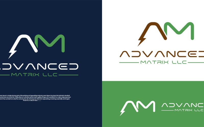Šablona loga Advanced Martix, energetické logo Modren