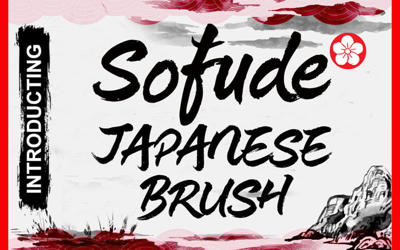 Стиль шрифту Sofude Japan Brush