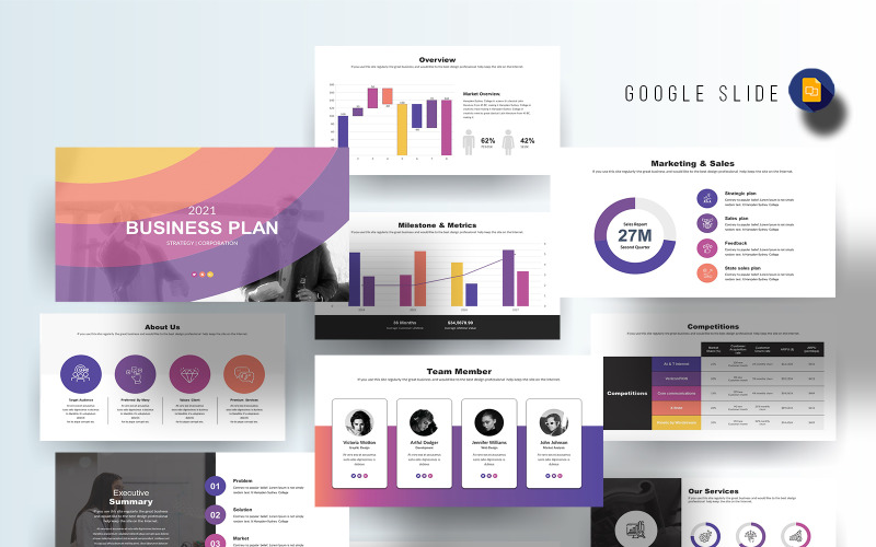 Zakelijk plan_Google Slide-presentatie