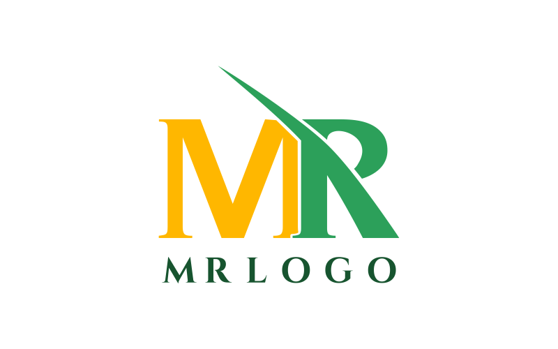 Modèle de logo personnalisé de lettre MR - TemplateMonster