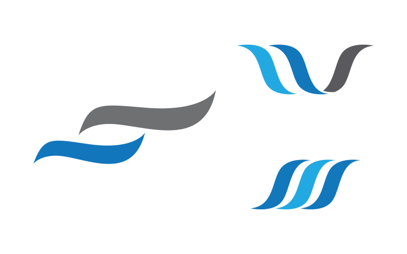 Wasserwellen-Flüssigkeitsvektor-Logo-Illustrationsdesign V1.227