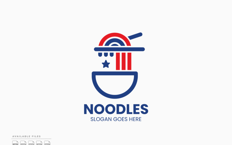 Modello di logo di American Noodles - Design vettoriale