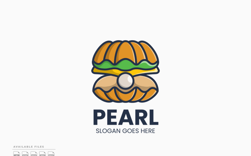 Modello di logo vettoriale per Pearl Burger