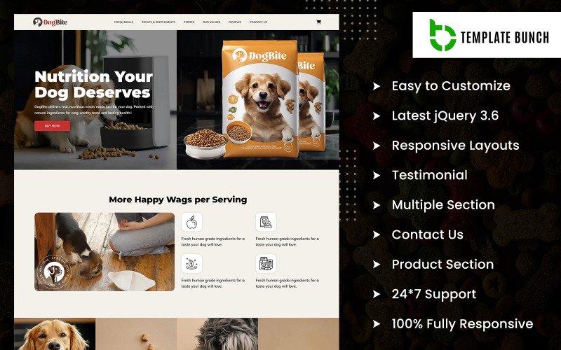 Morsure de chien – Thème Shopify polyvalent pour un seul produit