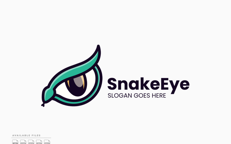 Návrh šablony loga hadí oko s vektorem