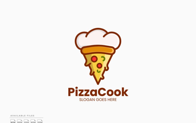 Návrh šablony loga pizza cook