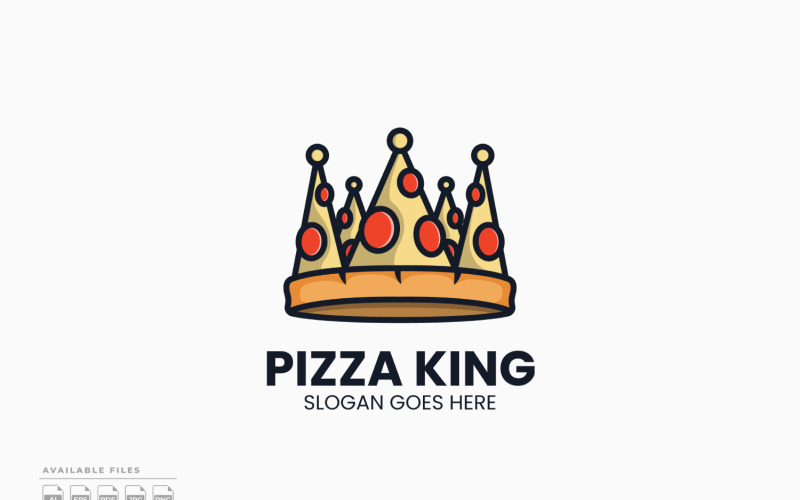Pizza King-logotypmallvektordesign