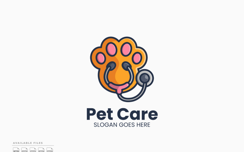 Шаблон логотипа Pet Care Векторный дизайн