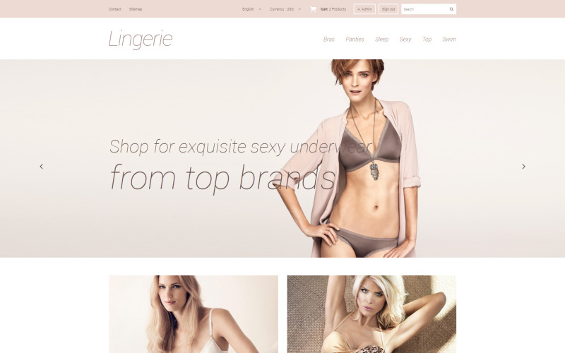 Elegant Lingerie PrestaShop-thema