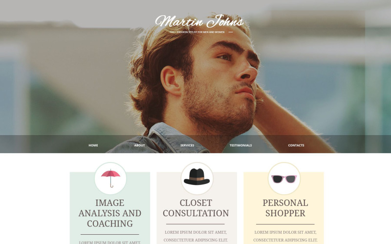 Fashion Responsive Website-Vorlage