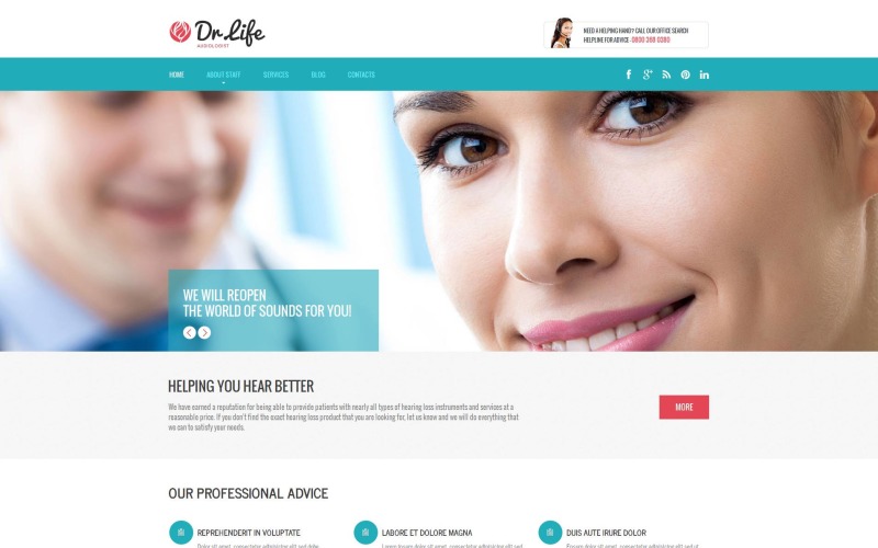 медицинский шаблон html moto cms