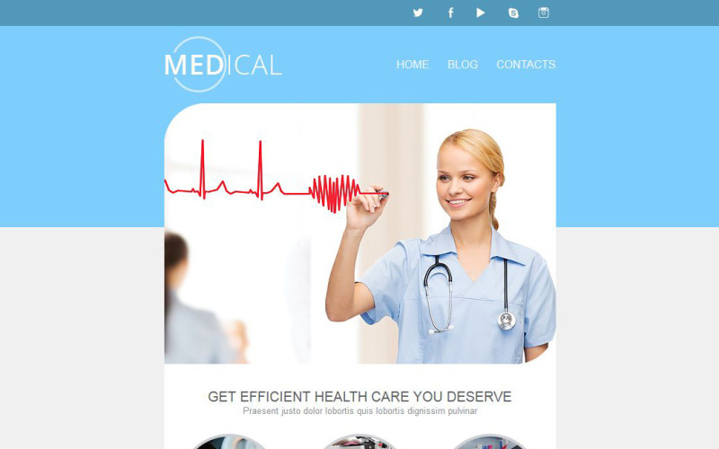 Medicinsk responsiv nyhetsbrevmall