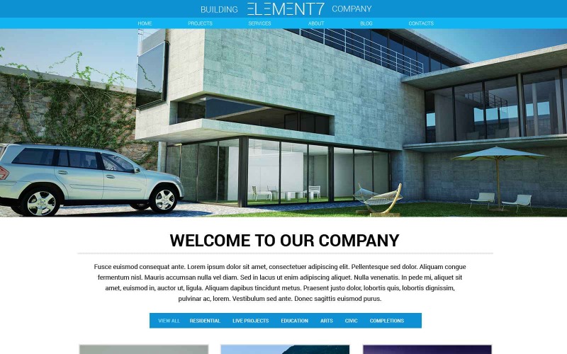Modello di sito Web aziendale di costruzione