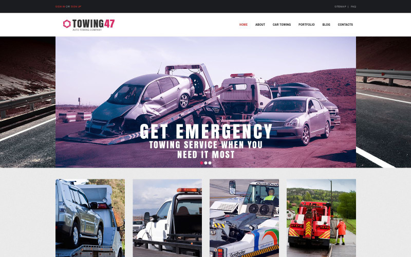 Modello Drupal reattivo di riparazione auto