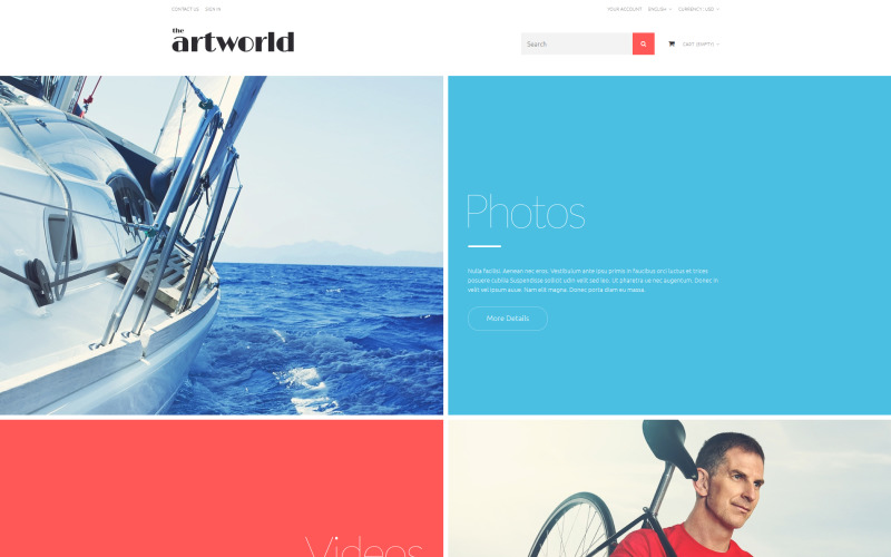 фото и видео spot prestashop theme