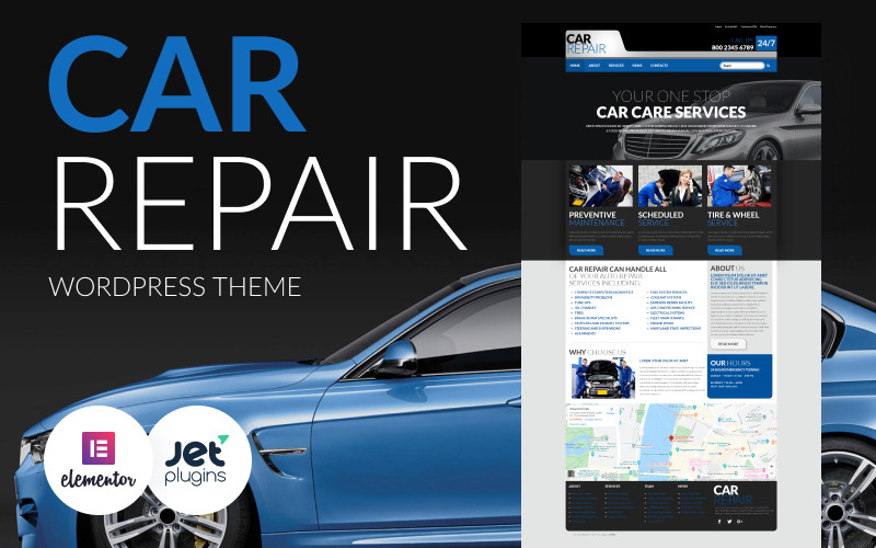 Reparación de coches - Tema de WordPress para coches
