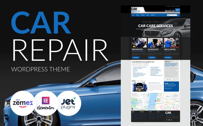 Riparazione auto - Tema WordPress per automobili