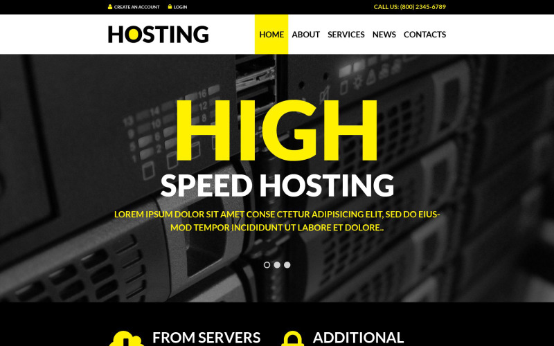 Tema WordPress per soluzioni di hosting
