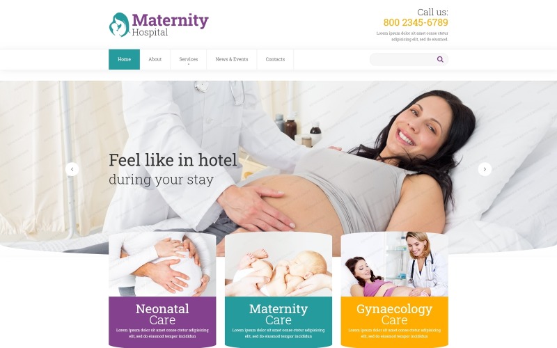 Website sjabloon voor vrouwenadvies